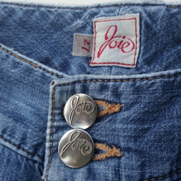 JOIE ♡ Sweet Cute 'n Sexy Faded Distressed Denim Skinny Coupe Cut Flare Jeans 27 - Picture 6 of 16